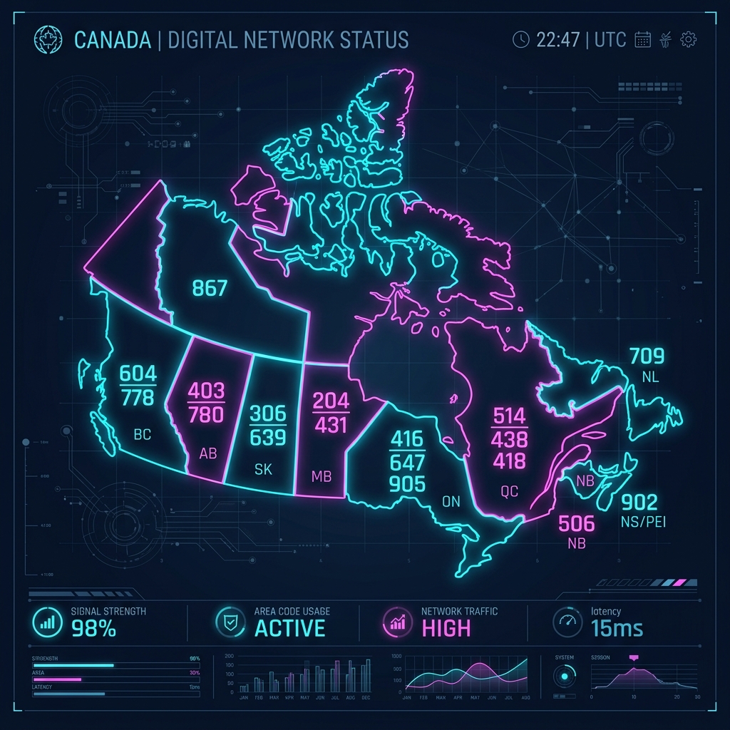 Canada Area Code Map