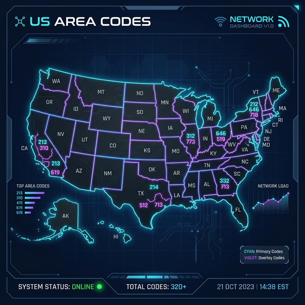 US Area Code Map